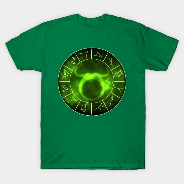 Taurus Zodiac Sign T-Shirt by ArnarionArt